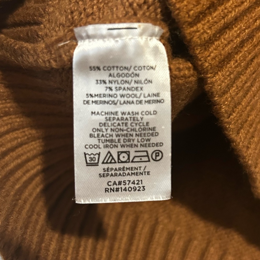 EUC Loft Lou & Grey Soft Brown Sweater w/White Hiking Design in Size Small - Picture 5 of 5